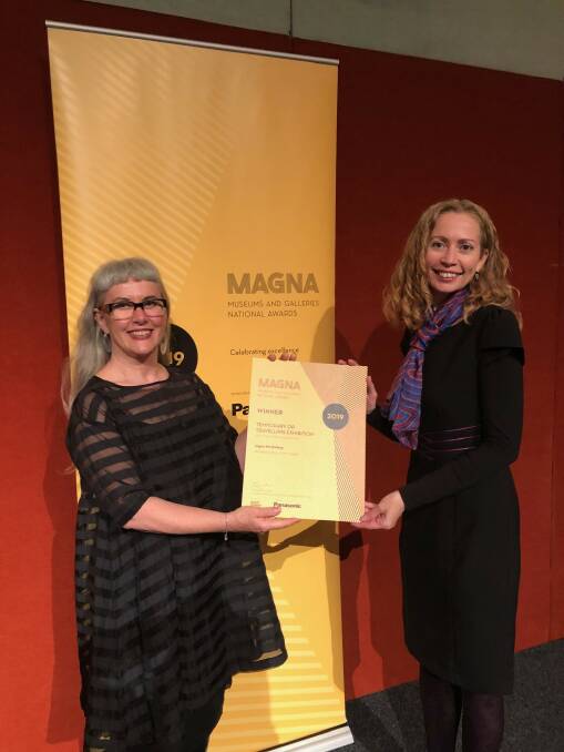 ACCOLADE: Logan City Council's Robyn Daw and Annette Turner were presented with the award from Australian Museums and Galleries Association.