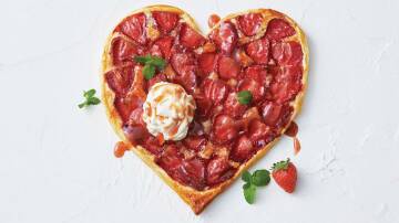 Strawberry heart tart. Picture supplied