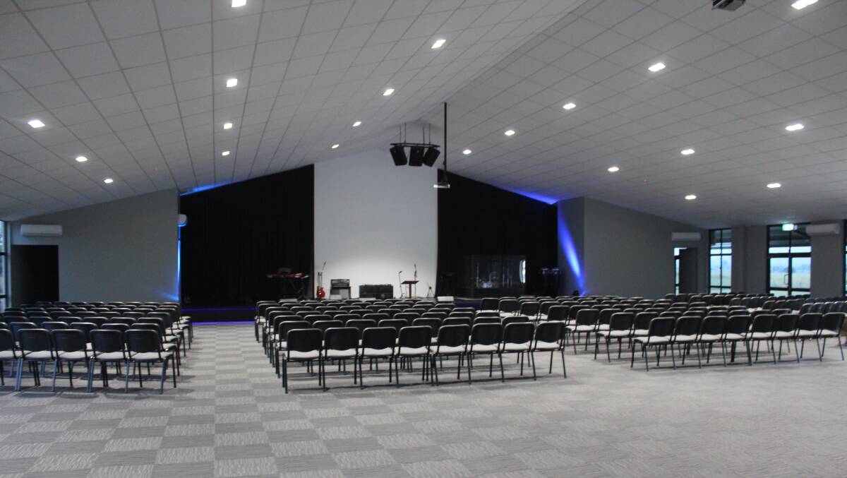 State-of-the-art: The new Harvest Point Church stage and seating area.