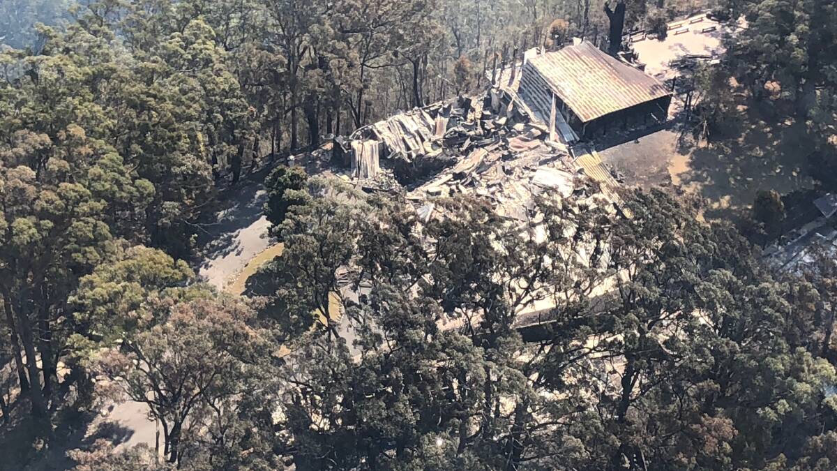 DESTRUCTION: Binna Burra Lodge as seen from above. Photo: SRRC