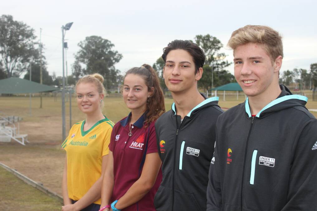 Team Jimboomba: Tianah List, Camryn Newton-Smith, Mitchell Fekete and Ashley Moloney from Jimboomba athletics will represent Australia in Fiji next month.