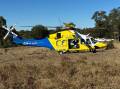 The Banana shire grazier was flown to hospital on Wednesday following a bull incident. Picture supplied by LifeFlight 