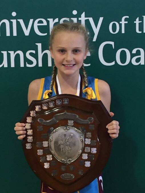 Chloe with the winning shield. Photo: Supplied