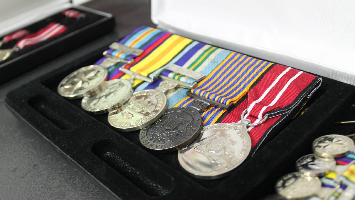 RECOVERED: Stolen war medals from a Vietnam veteran. The man's mothers war medals were also located. Photo: Georgina Bayly